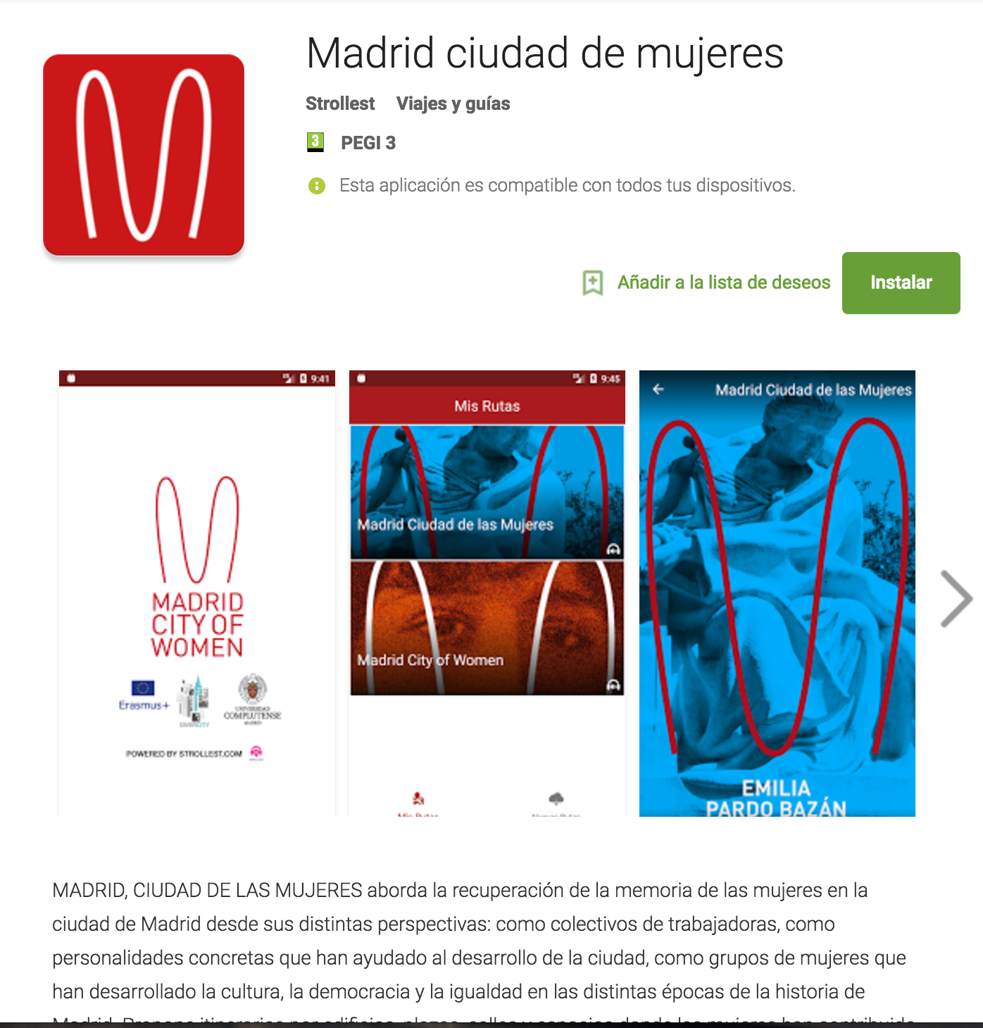 PRESENTACIÓN DE LA APLICACIÓN MÓVIL/ITINERARIO en el Ayuntamiento de Madrid